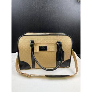 Joy Mangano Women's Tan/Black Carry on Bag/Small Luggage SKU 3747